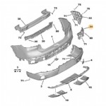 Citroen C4 X Arka Sağ Tampon Braketi (Stop Alt Braketi) Orjinal